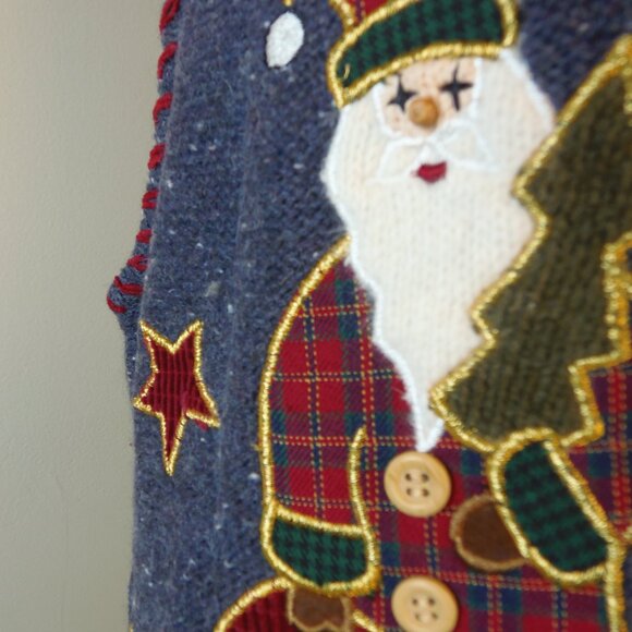 Vintage Y2K Winona Christmas Theme Ladie's Vest XL Festive Holiday Celebration - Picture 6 of 12